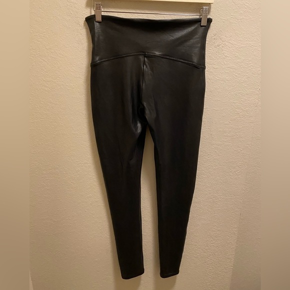 SPANX Black Faux Leather Leggings Size XL - Picture 8 of 10